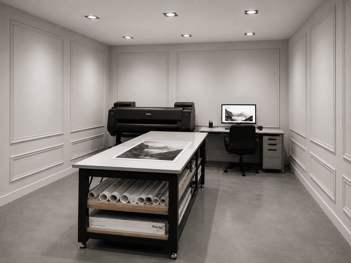 Ateliê de impressão Fine Art Panorama Molduras