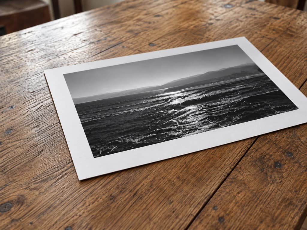 Impressão fotográfica Fine Art sobre a mesa sem moldura