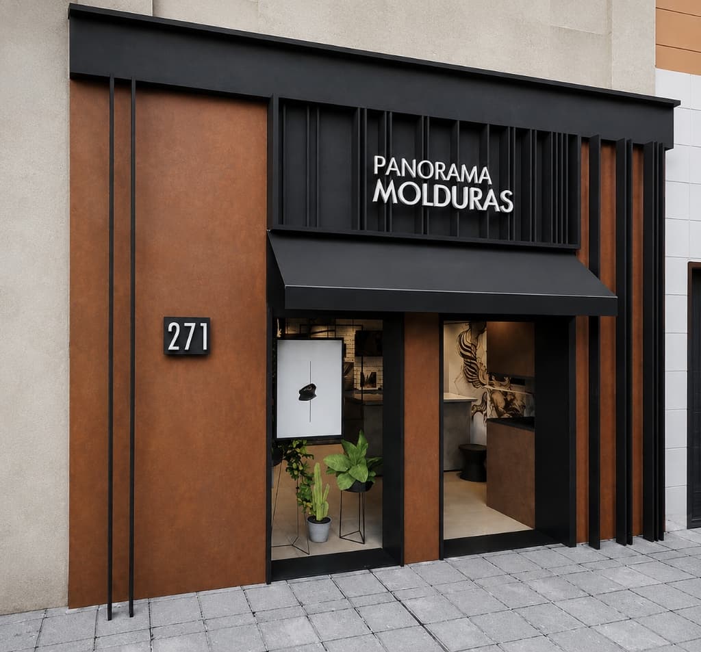 Fachada do ateliê Panorama Molduras na Rua Abílio Soares, 271, Paraíso, São Paulo